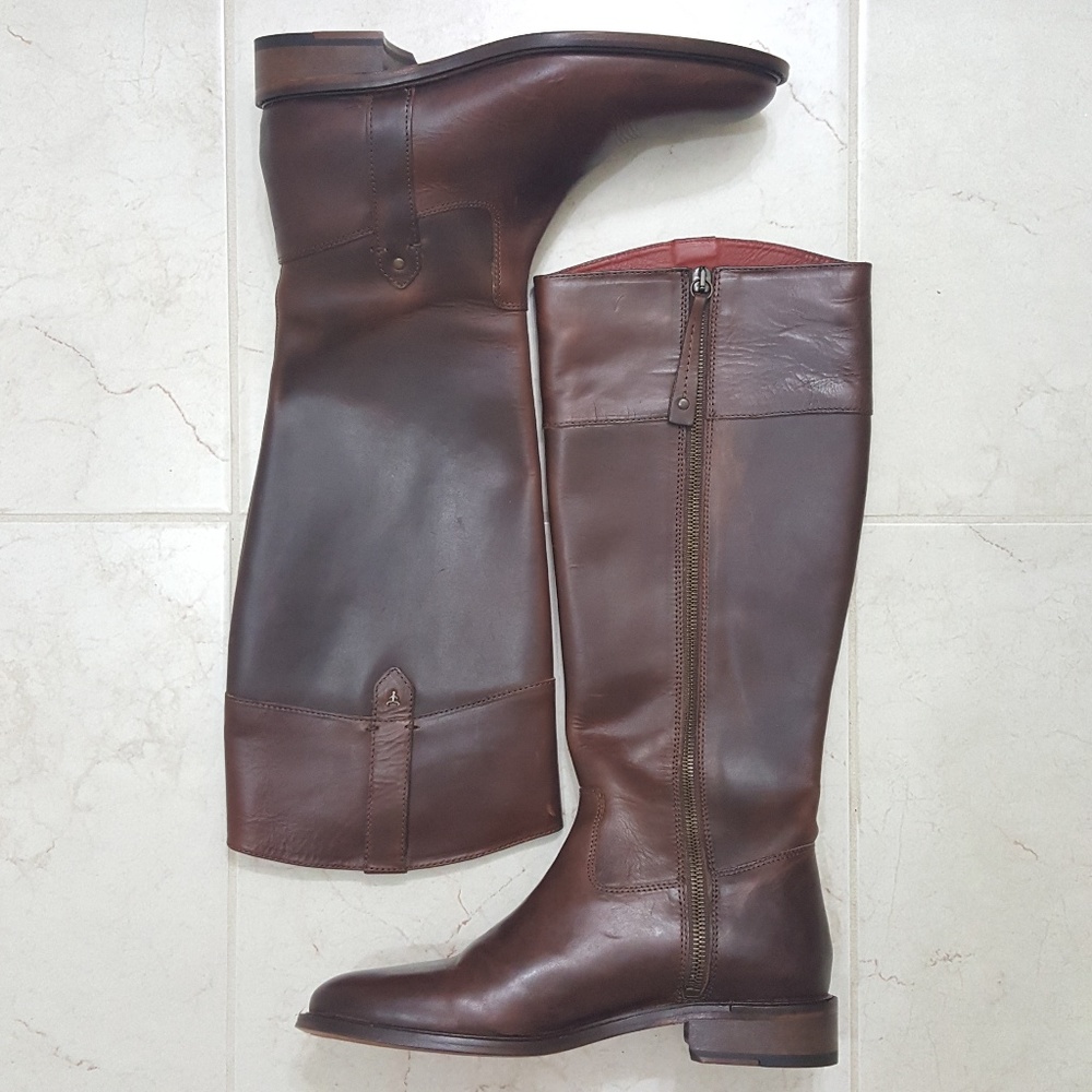 Trask Dillon Real Leather Knee High Riding Boots 7